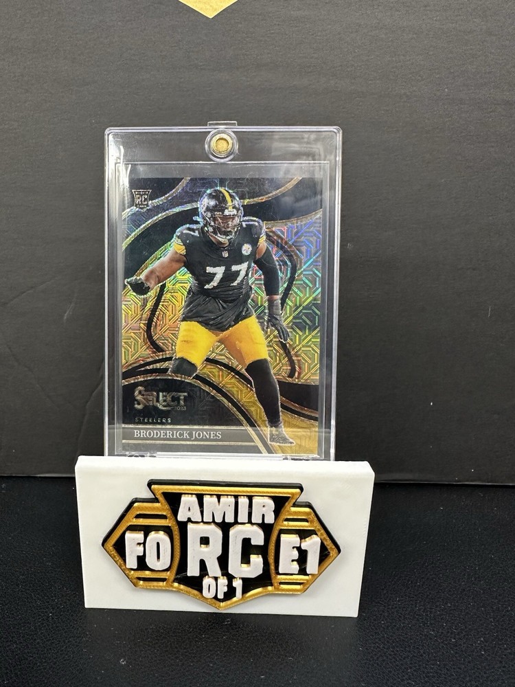 2023 Broderick Jones RC Select Black 1/1 Club Level Color Match Steelers Rookie Card Exclusive