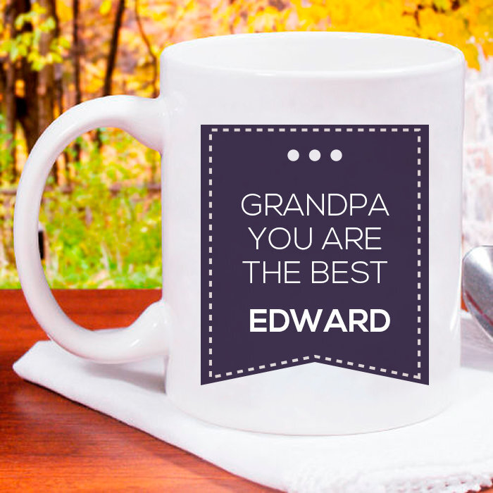 Best Grandpa Coffee Mug Personalized Grandpa Mug Gift From Grandson Fathers Day