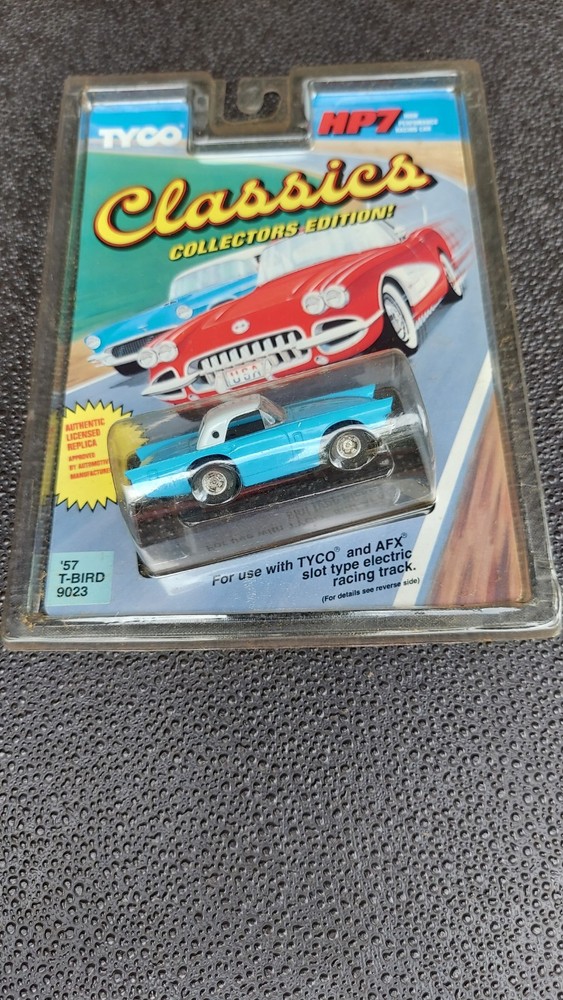 Tyco HP7 1957 Ford Thunderbird Teal HO Scale Slot Car 9023