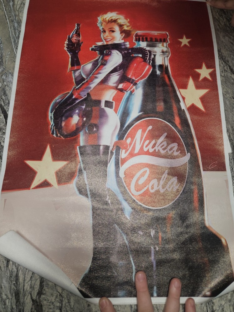 Fallout Poster Nuka Cola Space Girl Pin Up Video Game Poster Gaming 23in By 16in