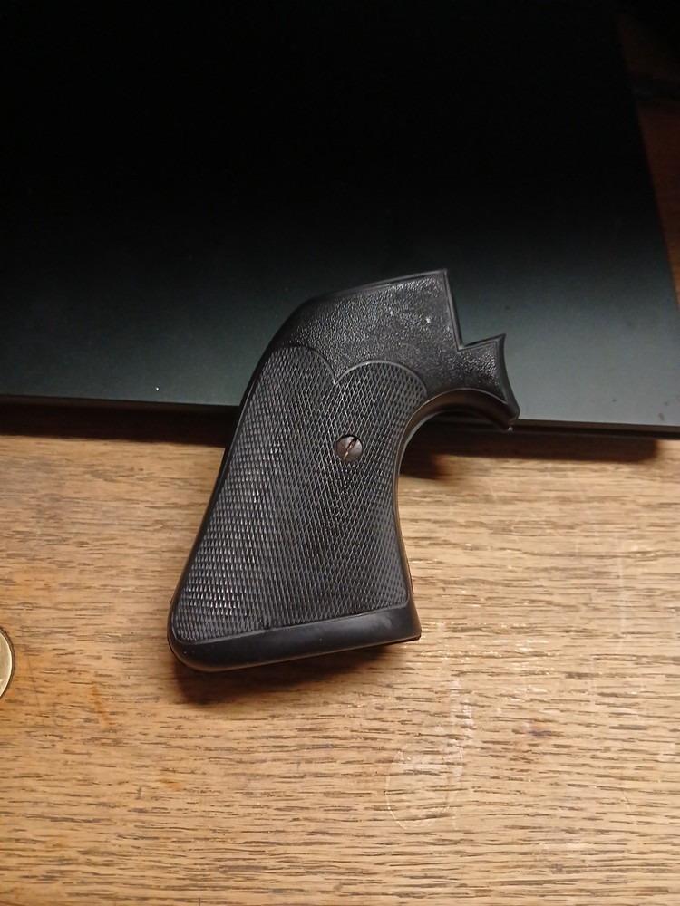 Ruger Blackhawk revolver with black rubber grip in fair condition