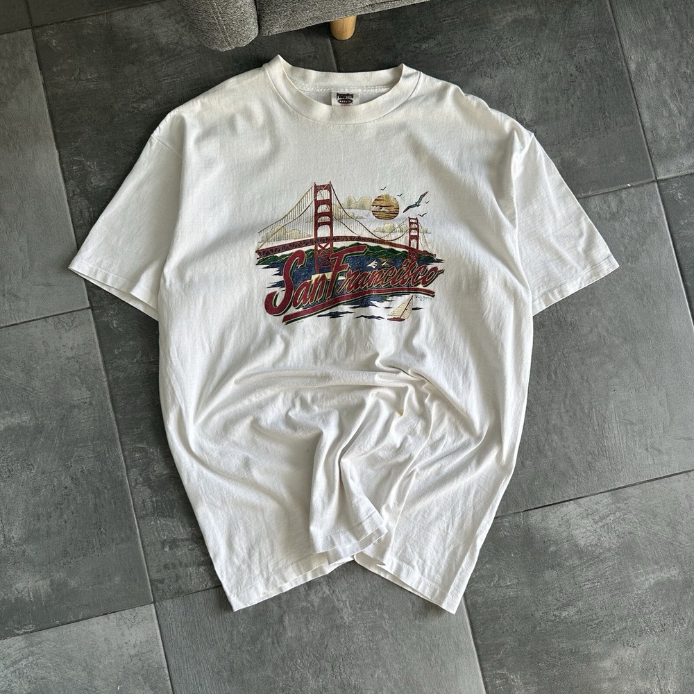 Vintage San Francisco T-shirts Logo 90s Y2K USA Style Tee Single Stitch Used