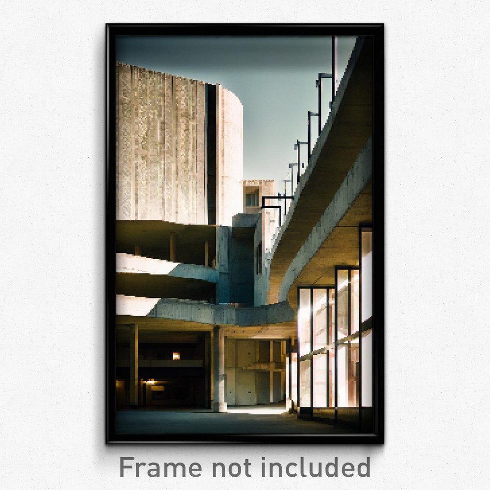 Pixel Art Poster - Concrete Hotel (8 Bit Psychedelic Trippy Video Game Print)