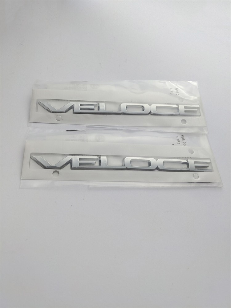 Alfa Romeo Guilia 280HP VELOCE Chrome Silver Badge Emblem Set 50544414
