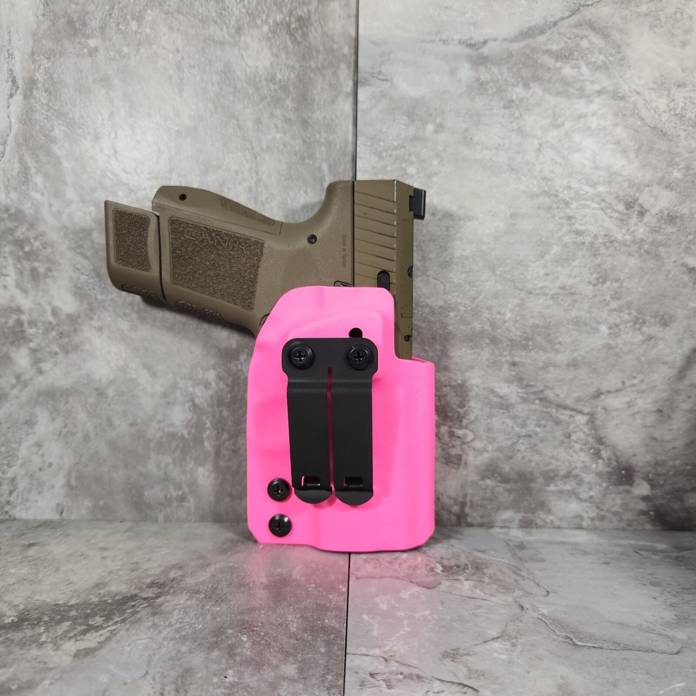 Customizable IWB Holster in Vibrant Hot Pink for Your Firearm Model