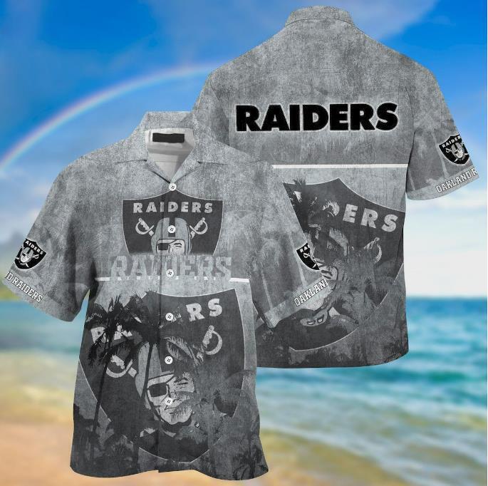 RAIDERS Hawaiian Shirt for Dad - Perfect Father's Day Gift with Unique Palm Art Design