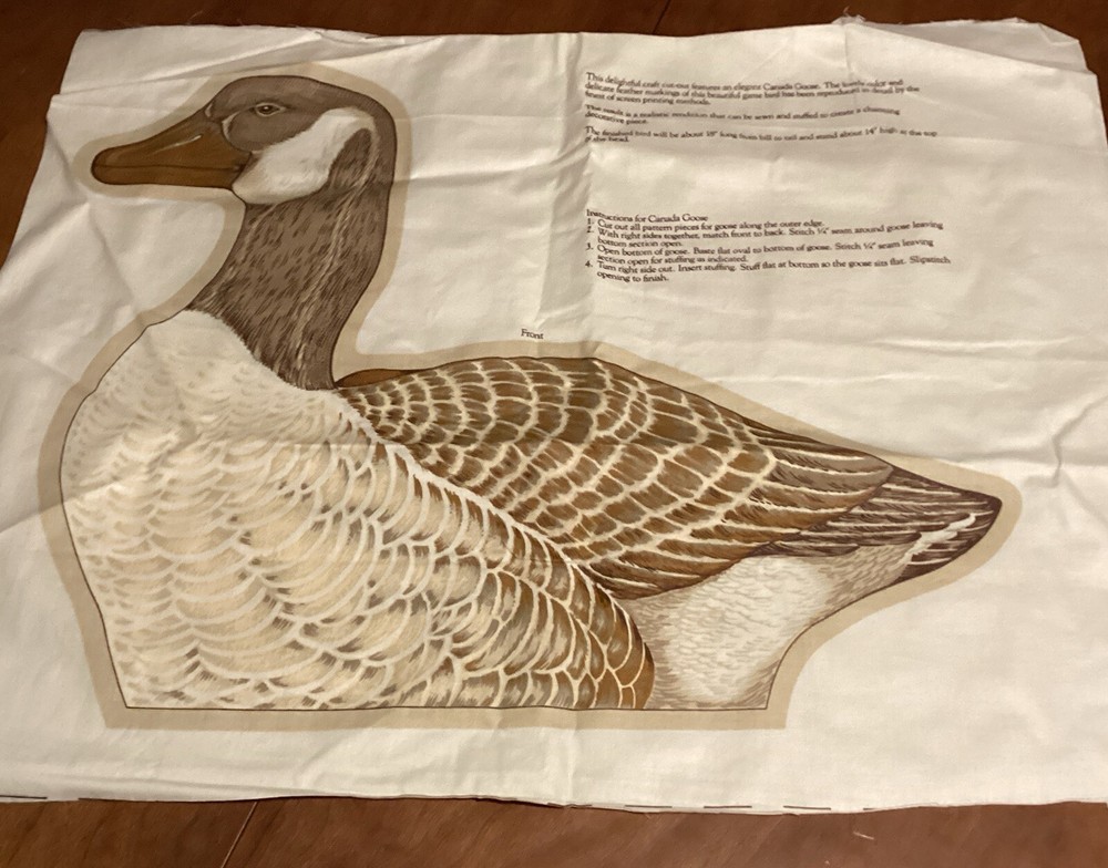 Vintage Cranston Print Works VIP, CANADA GOOSE Cut & Sew Fabric Panel