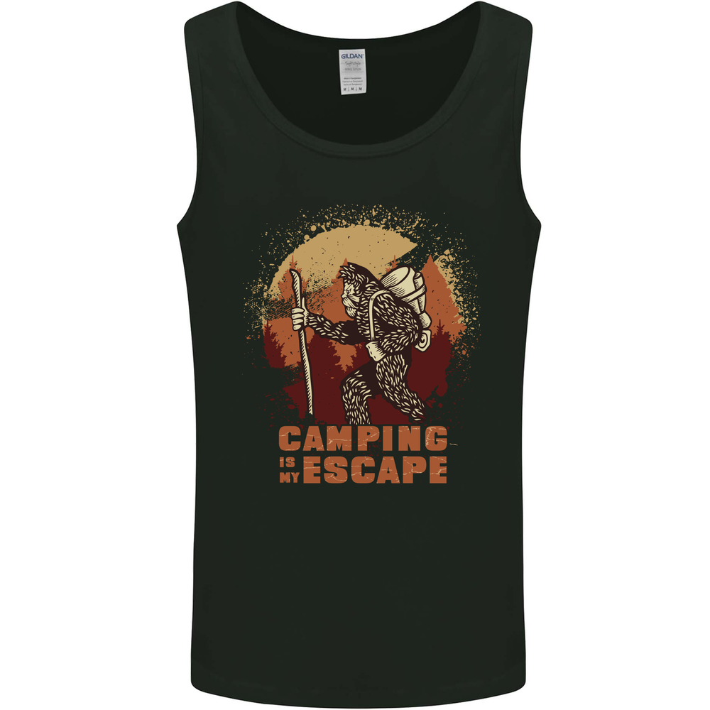 Bigfoot Camping is My Escape Funny Mens Vest Tank Top