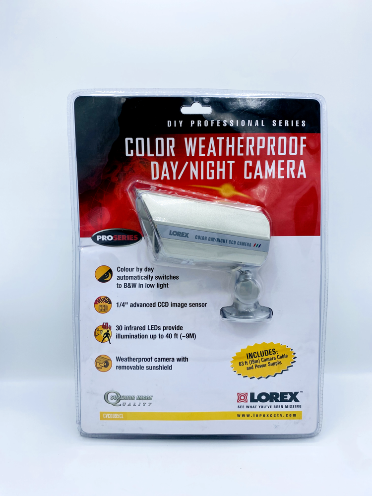 Lorex Security Camera Color Waterproof Day/Night With 63 ft Cable CVC6995CL NEW