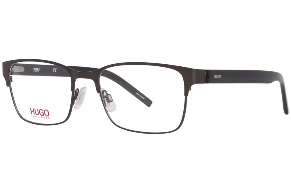 Hugo Boss HG-1114 SVK Eyeglasses Men's Ruthenium Full Rim Square Shape 56mm