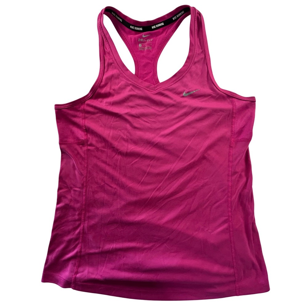 Nike Dri Fit Running Tank Top Women's Racerback Sleeveless Athletic Pink