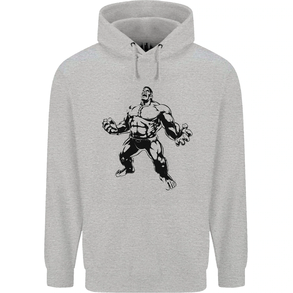 Muscle Man Gym Training Top Bodybuilding Mens 80% Cotton Hoodie