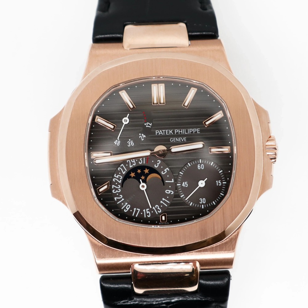 2010 Mint Patek Philippe 5712R-001 Nautilus 40mm 18k Rose Gold Gray Dial Luxury Watch