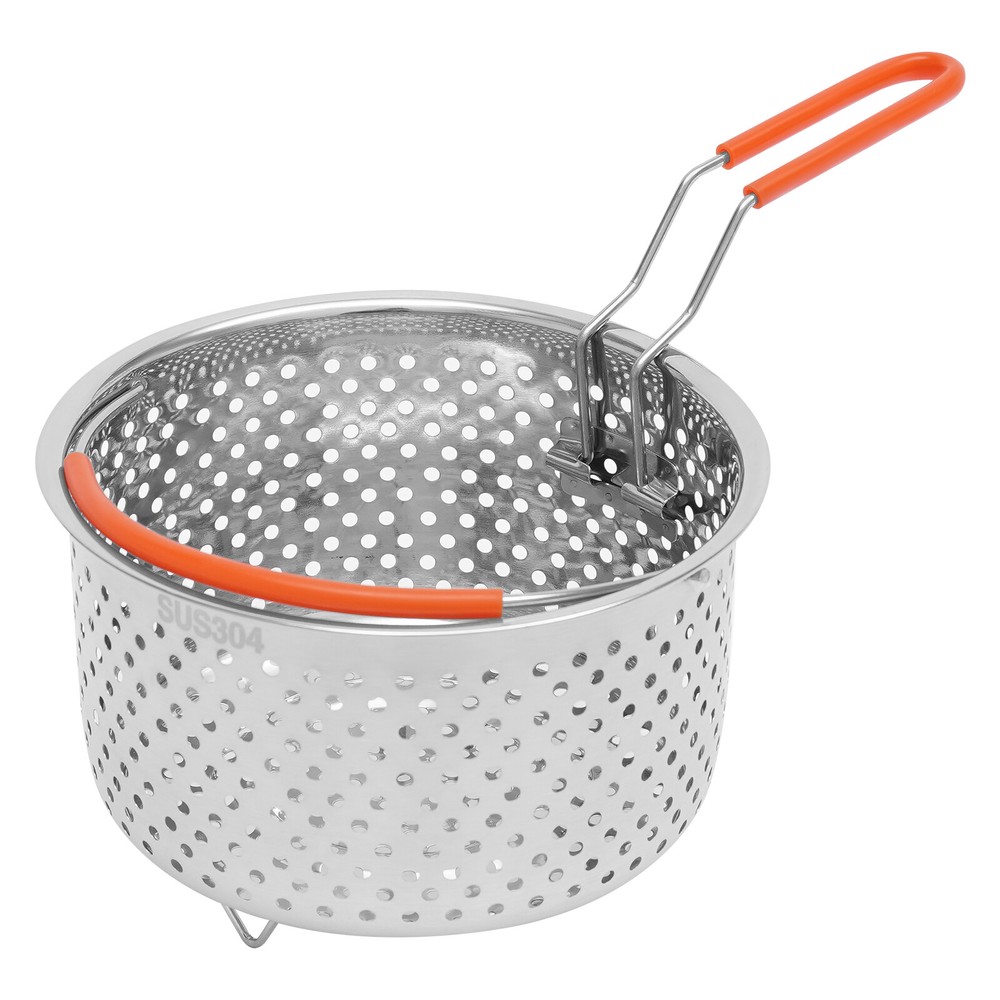 Deep Fryer Strainer Blanching Basket 20cm Stainless Steel Fry Baskets w/ Handle