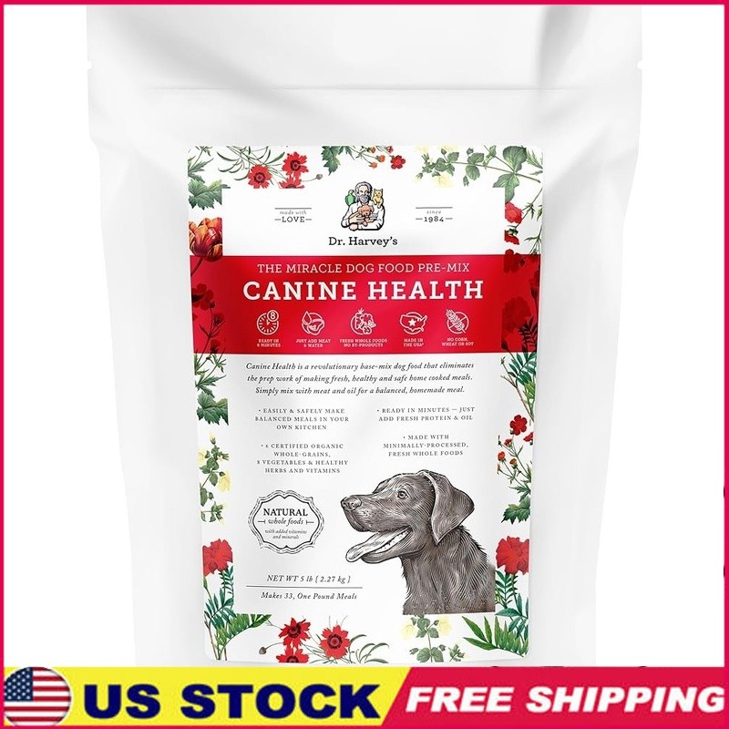 Dehydrated Dog Food Base Mix Whole Grains Vegetables Digestive Health 33 Meals