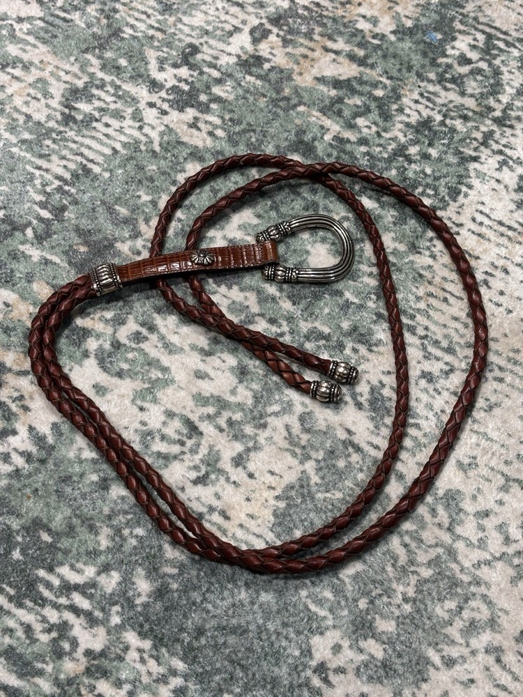 Vintage 1996 Leather Braided 2 Cord Belt Women’s