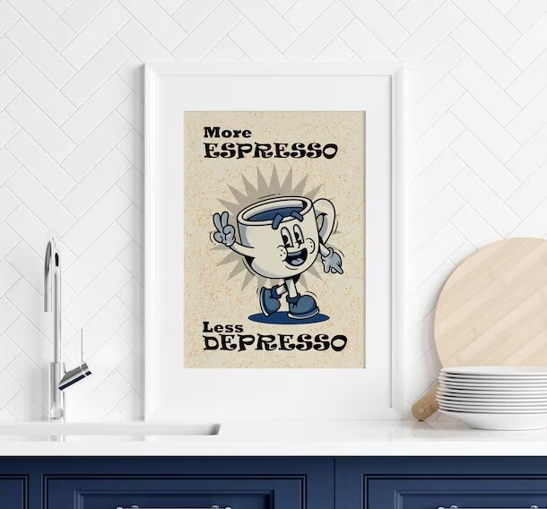 Espresso Motivation Poster for Home Office Decor Inspiring Quote