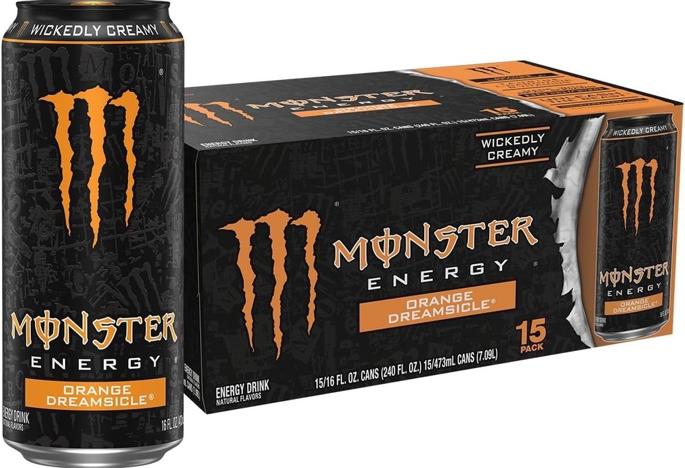 Monster Energy Orange Dreamsicle, Energy Drink, 16 Ounce Pack of 15