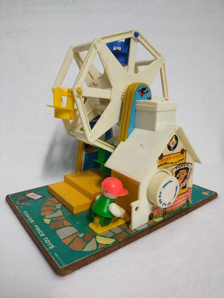 1966 Vintage Fisher-Price Toys FERRIS WHEEL #969 Swiss Music Box WORKS