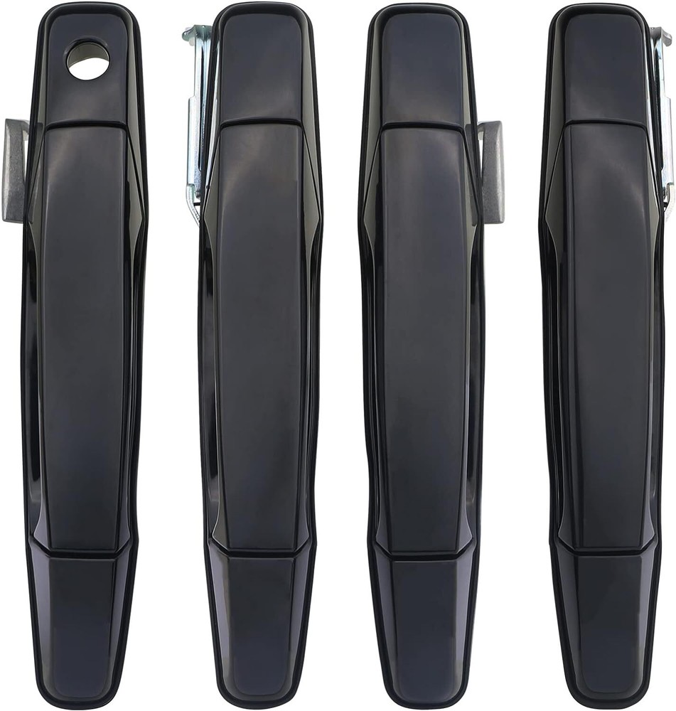 4X Black Exterior Door Handle For 07-13 Chevy Silverado Tahoe GMC Yukon Sierra