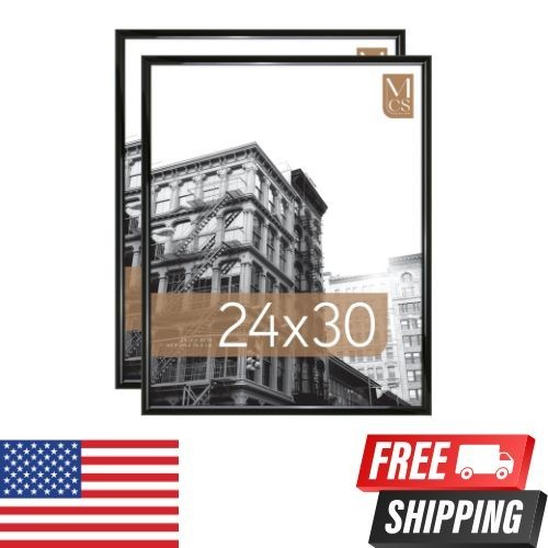 MCS Trendsetter 24x30 Black High-Gloss Poster Frame 2-Pack Vertical/Horizontal