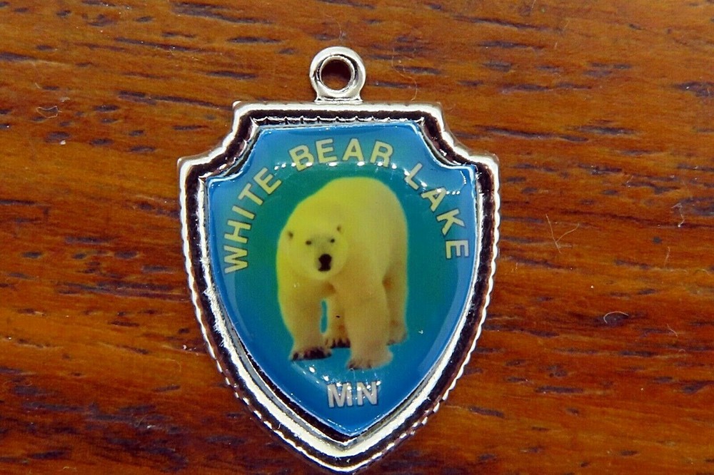 Vintage Sterling Silver White Bear Lake Minnesota State Shield Charm 22-48