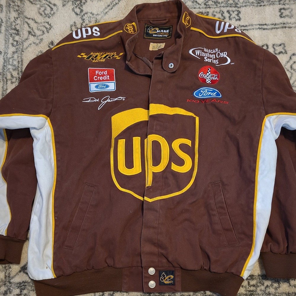 NASCAR Dale Jarrett #88 Brown Ford Winston Racing Jacket XL Chase Authentics
