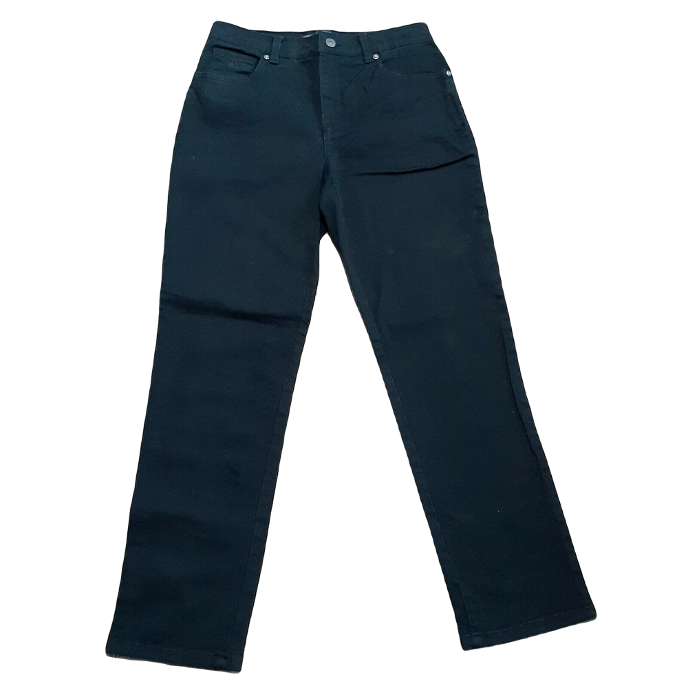 Gloria Vanderbilt Amanda Black Mid Rise Denim Jeans 6 Short 28 Inseam