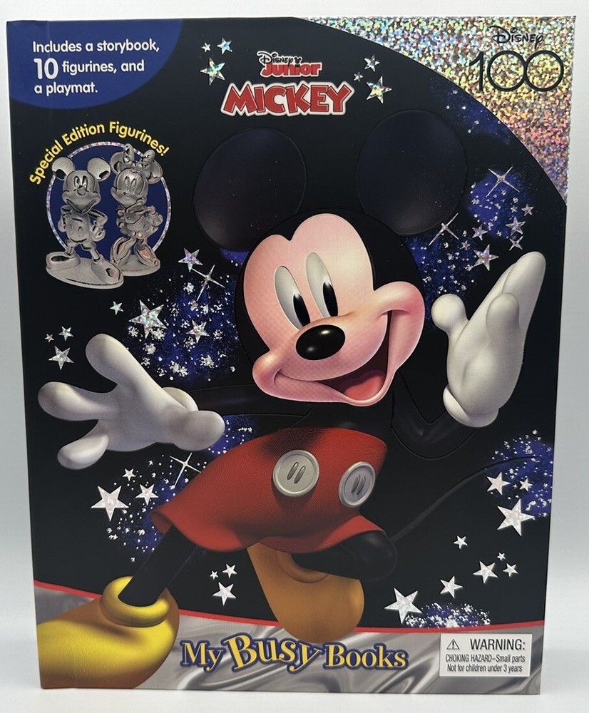Disney Junior Mickey Mouse 100 My Busy Story Book Plus Playmat And 10 Figurines