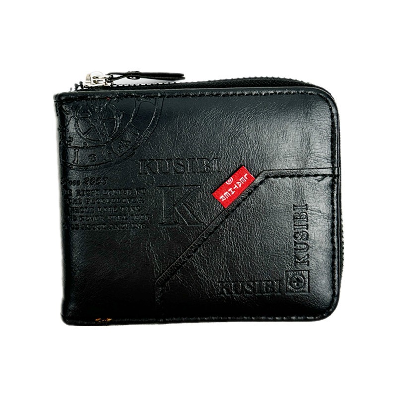 Mens Bifold RFID Blocking Wallets Zipper Leather Wallet for Men Card Holder