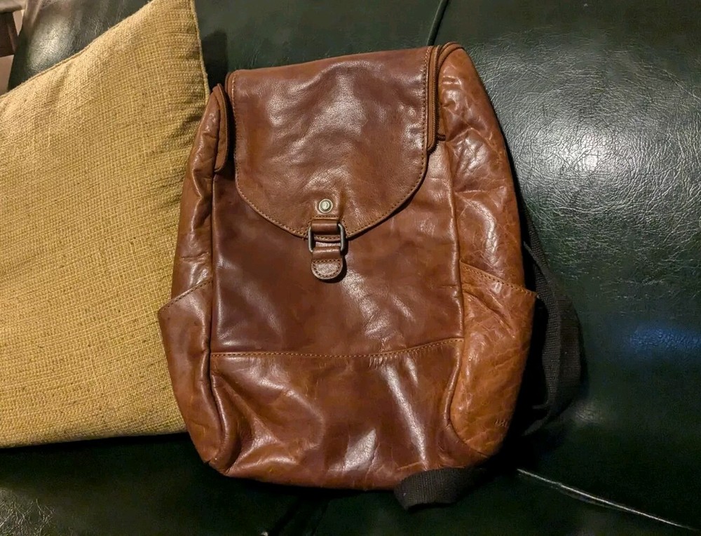 Jack Georges Voyager Convertible Backpack Brown Genuine Leather Shoulder Bag