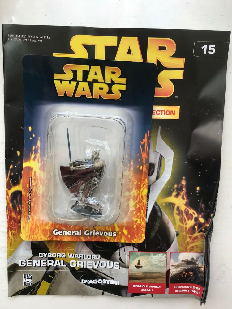 STAR WARS FIGURINE COLLECTION ISSUE 15 GENERAL GRIEVOUS DEAGOSTINI METAL FIGURE