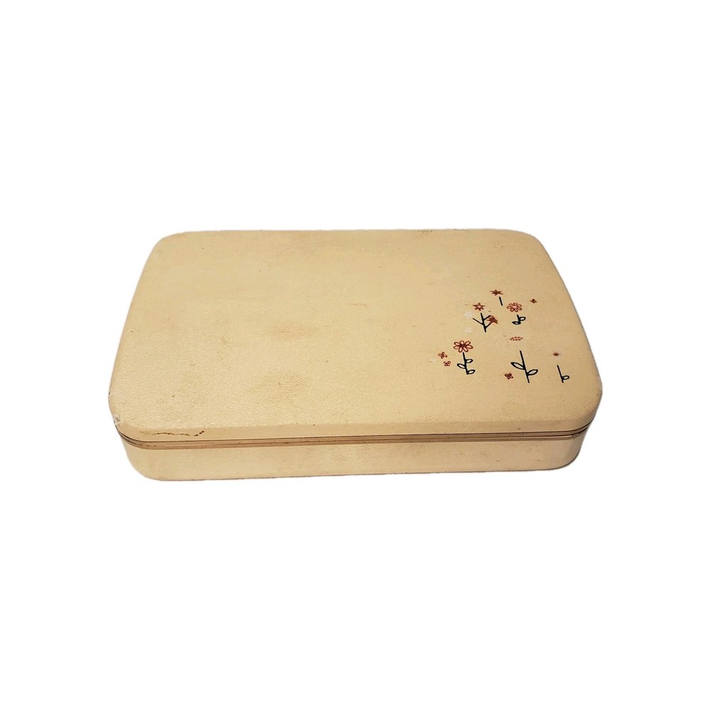 COLLECTIBLE  YELLOW FARRINGTON JEWELRY BOX TRINKET BOX 7 INCH LONG
