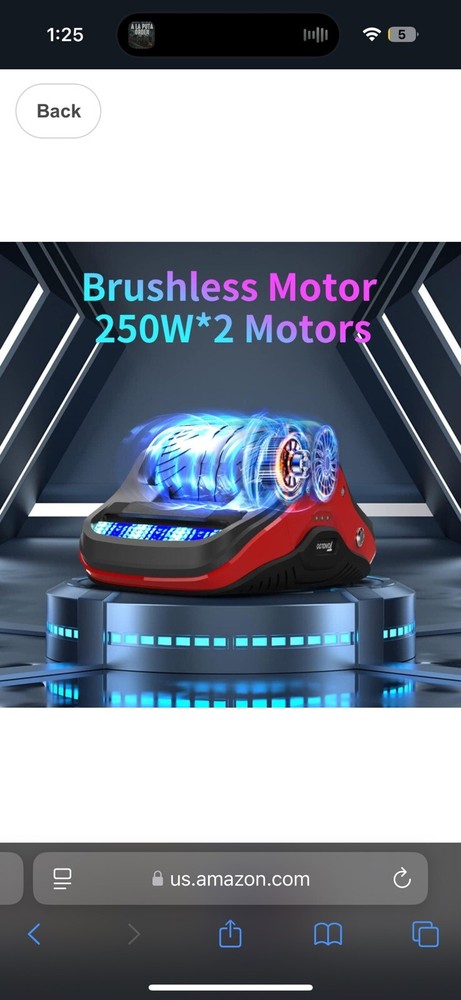 tomoloo 250W Electric Powered Hover Shoes, Black