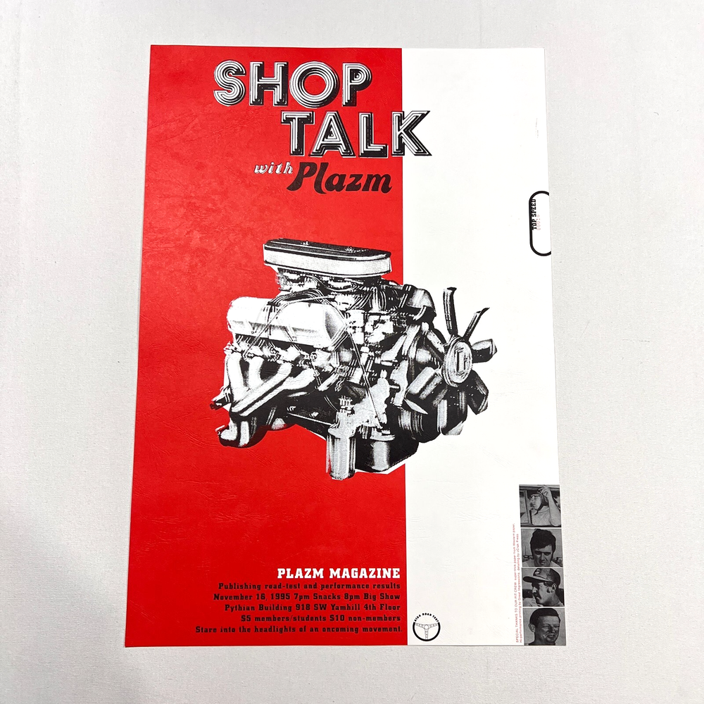 Rare 1995 PLAZM Magazine Shop Talk Vinyl Textured Metallic Poster 16x24
