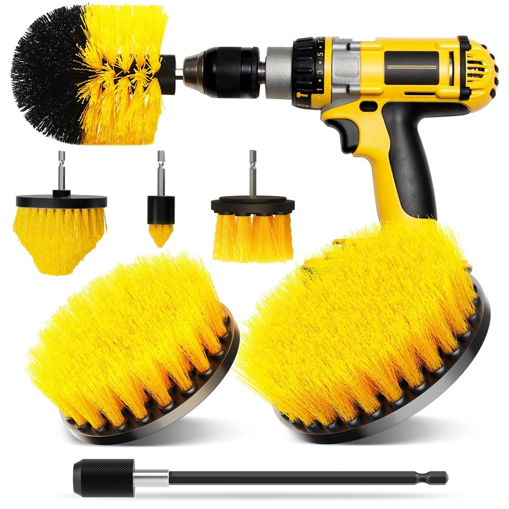 7 Pack Drill Brush Attachment Set Drill Cleaning Brush Attachment Multipurpose D