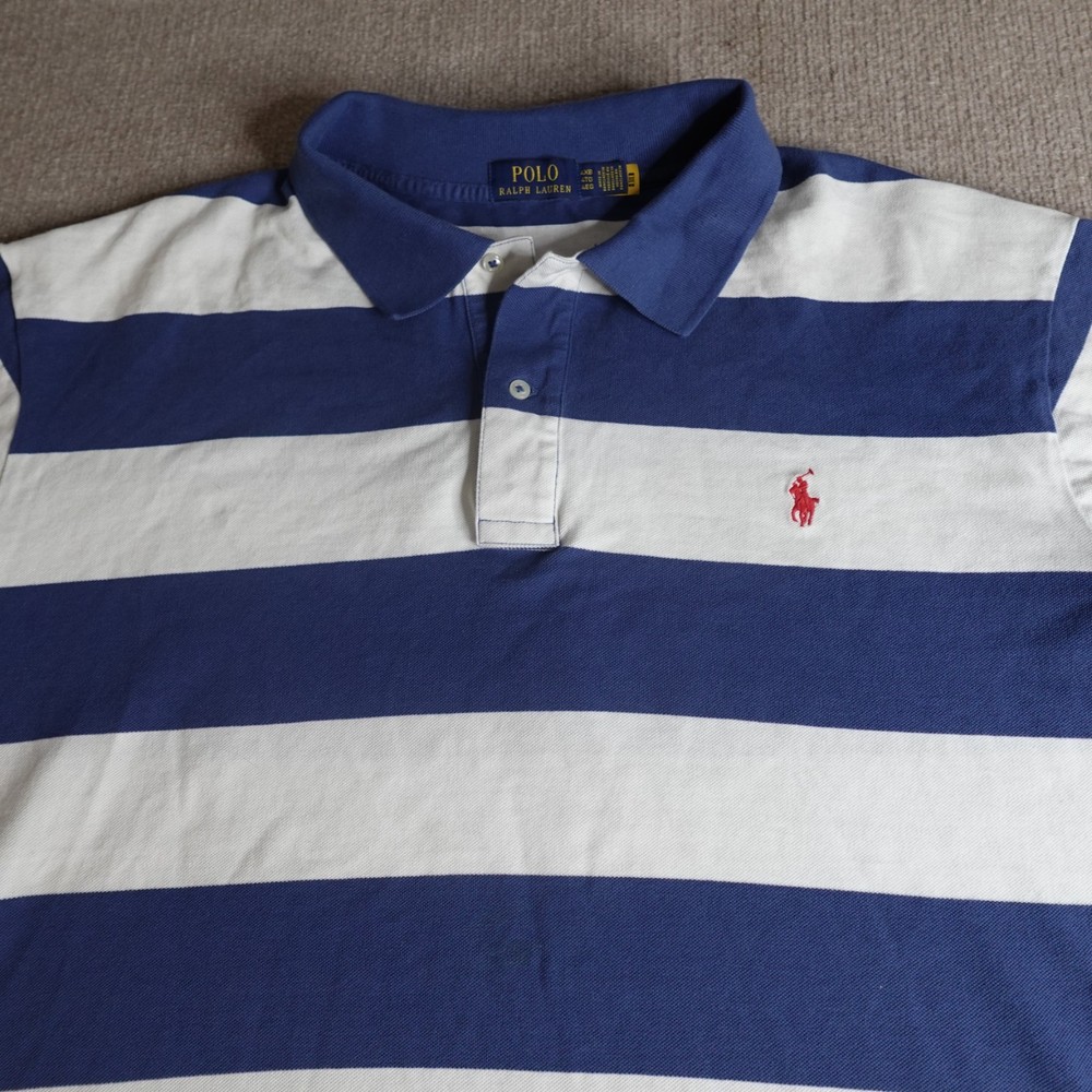 Polo Ralph Lauren Polo Shirt 4XB Blue White Striped