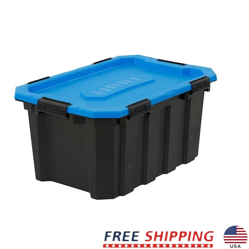 Water Resistant Heavy Duty Storage Bin Latching Plastic Dustproof Stackable Tote