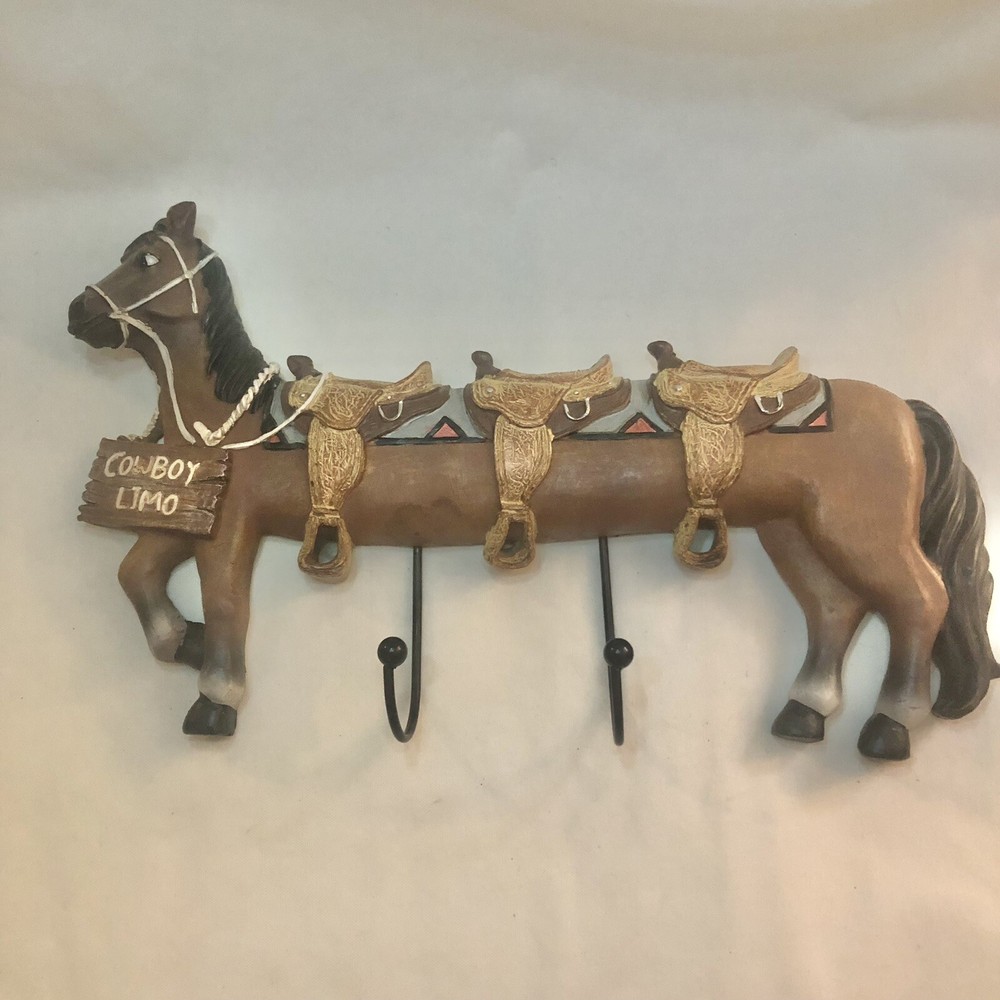 “Cowboy Limo” Horse Wall Hanging Hook Funny Whimsy