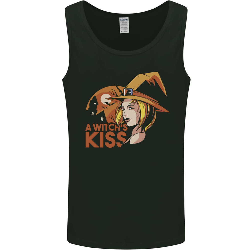 A Witch Kiss Halloween Mens Vest Tank Top