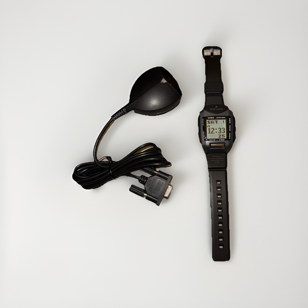 Casio WQV-1 Camera Wristwatch Digital Wristwatch Black