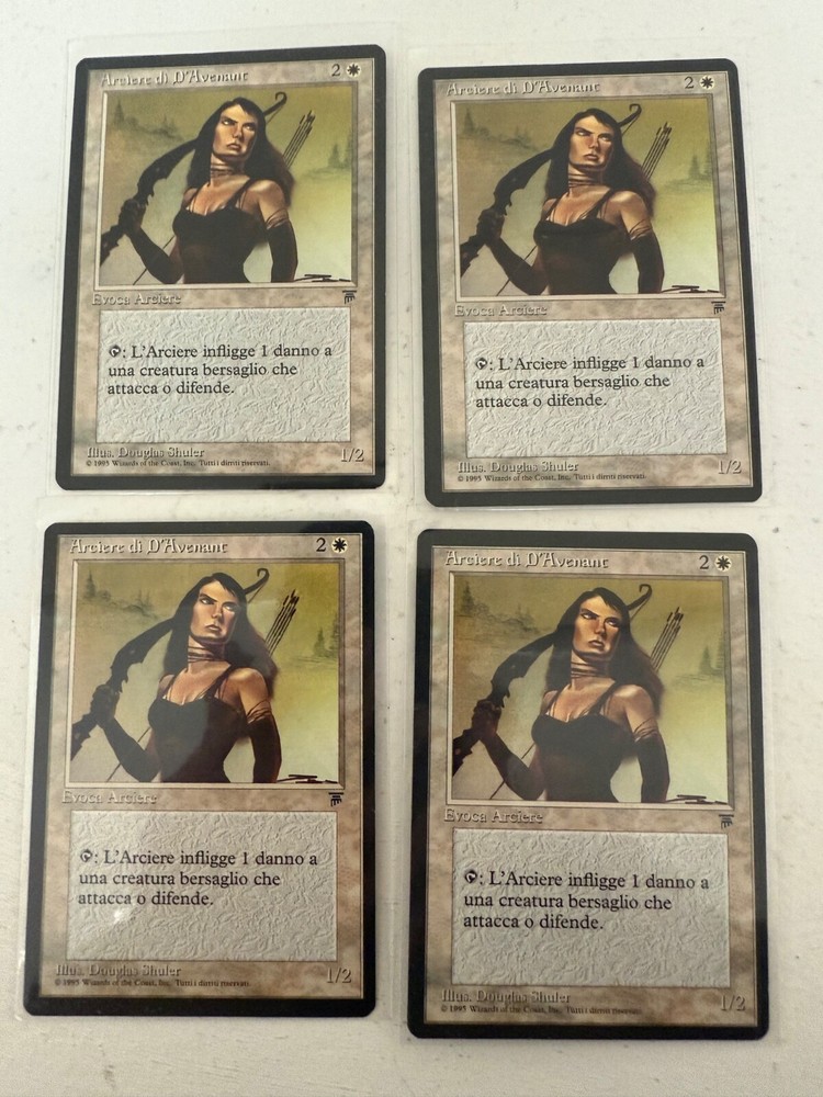 MTG Legends D'Avenant Archer Italian x4 Near Mint Mint Condition