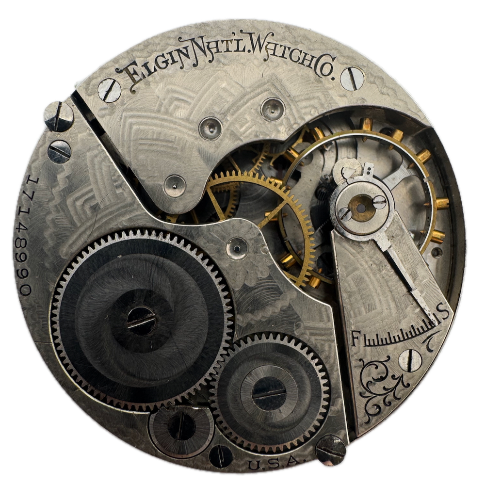 Antique 16s 1913 Elgin 7 Jewel Mechanical Pocket Watch Movement 291 USA