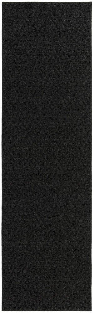 Non-Slip Black 3x8 Polypropylene Area Rug for Living Room - Town Square