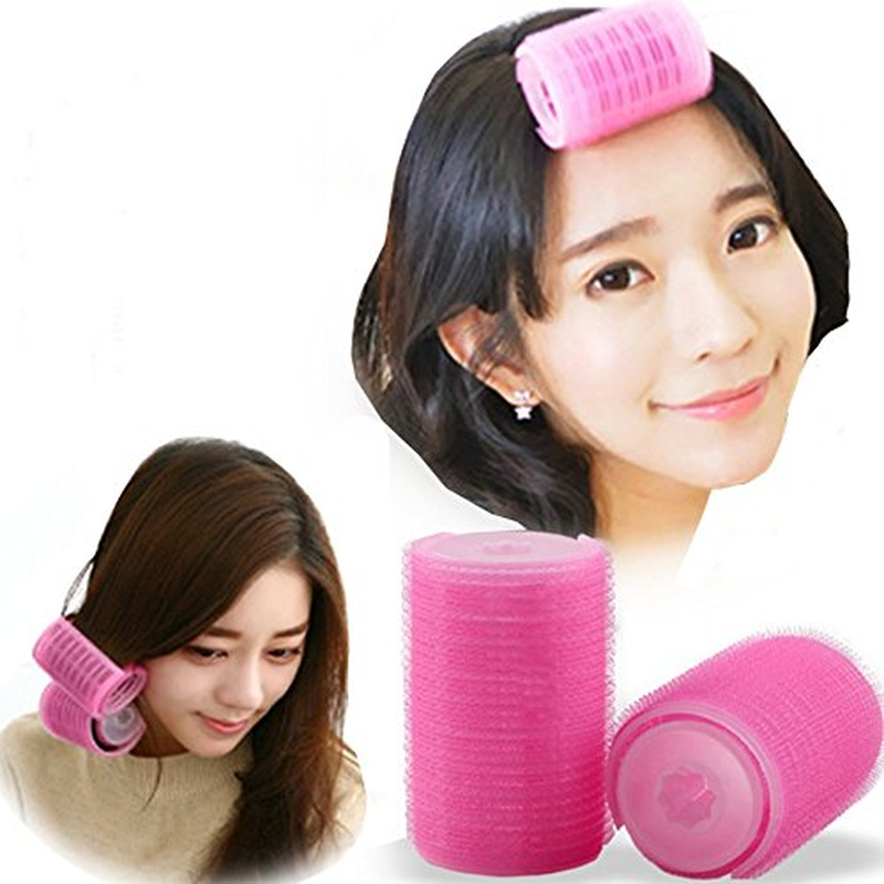 Double-Layer Bangs Hair Curlers 2PCS Pink Styling Tools-image