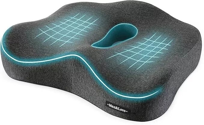 Memory Foam Seat Chair Cushion for Relieves Back Sciatica Pain Tailbone