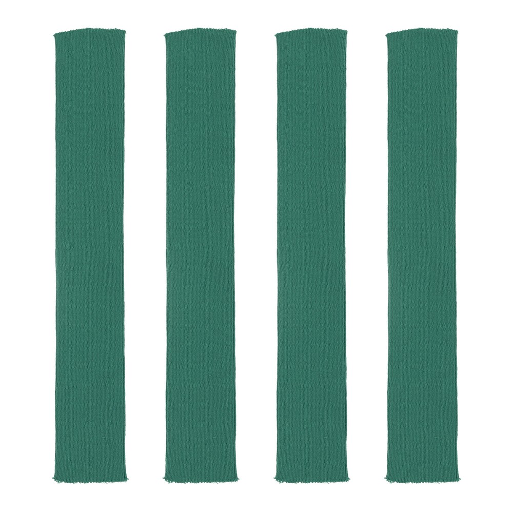 4pcs 40x6cm Elastic Cuffs Ribbed Trim Cotton Fabric Knit Stretch Band Dark Green