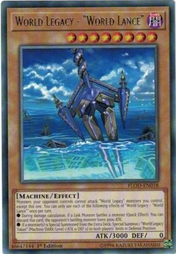 World Legacy World Lance FLOD-EN018 Rare 1st Edition NM Yugioh Card