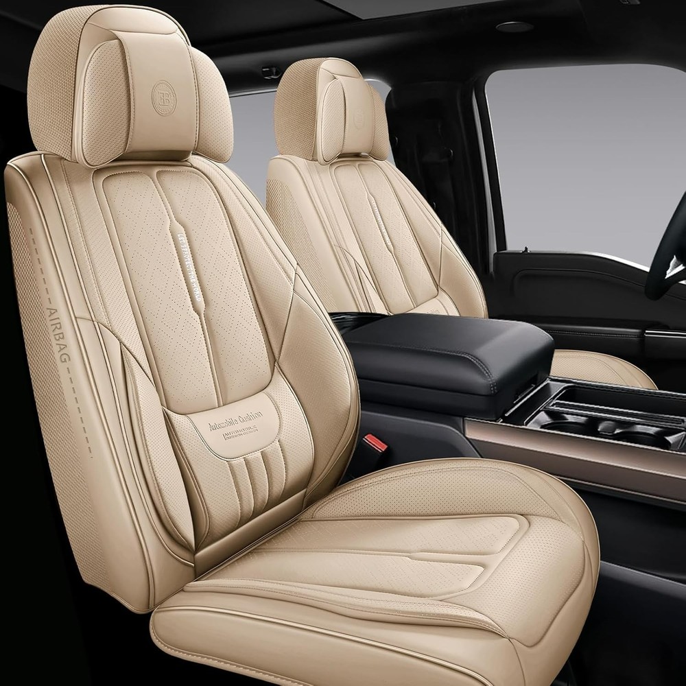 NS YOLO Full Coverage Leather Car Seat Covers for Cars,SUVs and Pick-up Truck...