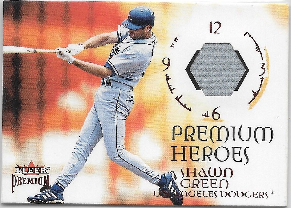 Shawn Green #5 2001 Fleer Premium Heroes Game------Jersey-----! FRONT